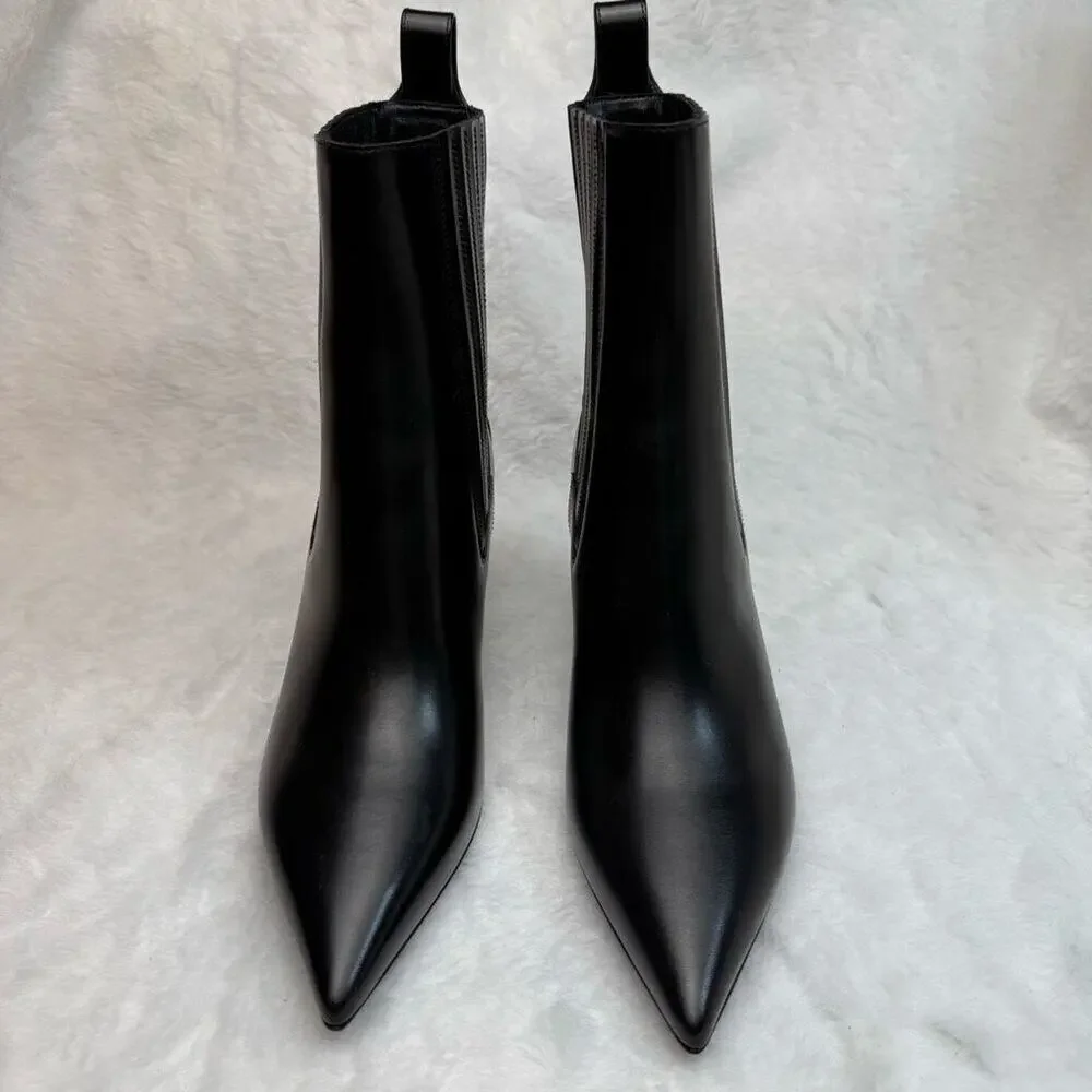 Valentino Garavani VLogo 75MM Lockette Beatle in Brushed Calfskin Boots